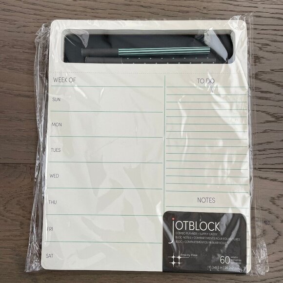 three by three JOTBLOCK Combo Planner 60 Weeks 10.3"x8.5" w Two Pens - Picture 1 of 7